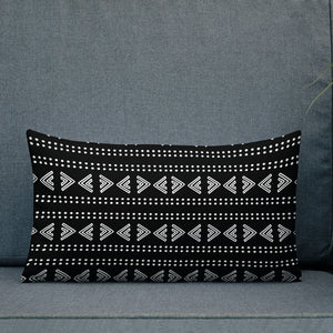 Tribal Design Pillow (white on black) #5