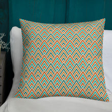 Load image into Gallery viewer, Orange/ Teal Pillow #7