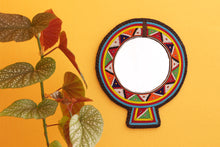 Load image into Gallery viewer, 12&quot; Maasai Mirror With Leather