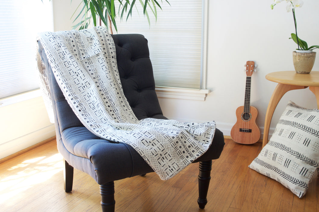 Queen's Cloth (mudcloth) Throw Blanket