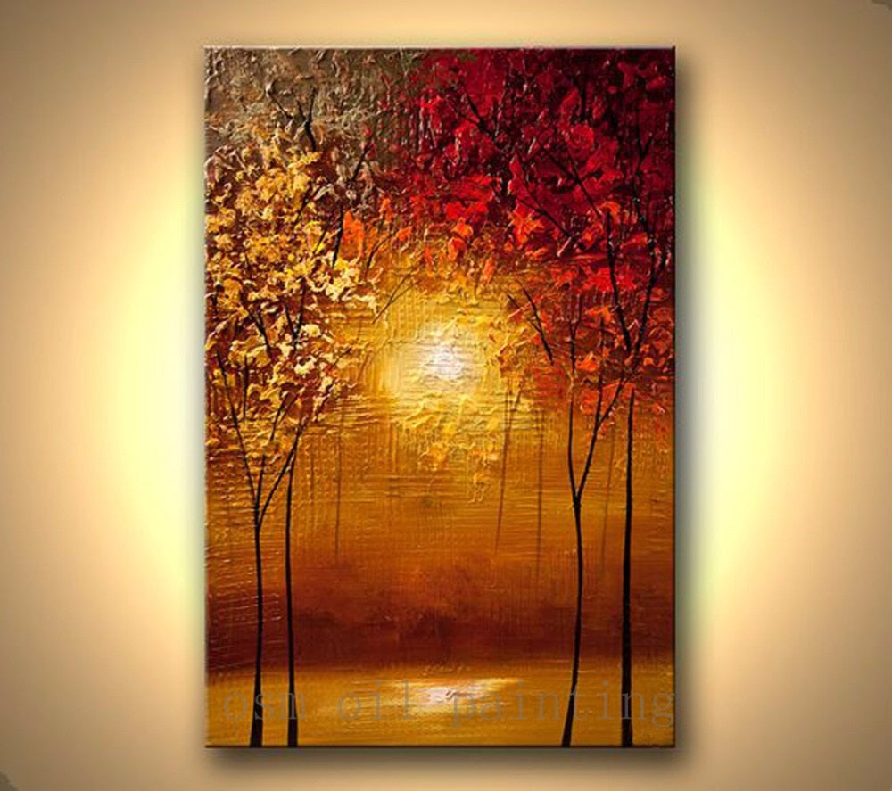 Sunset Forest Painting