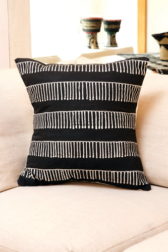 Zambian Hand Painted Tribal Comb Pillow Cover